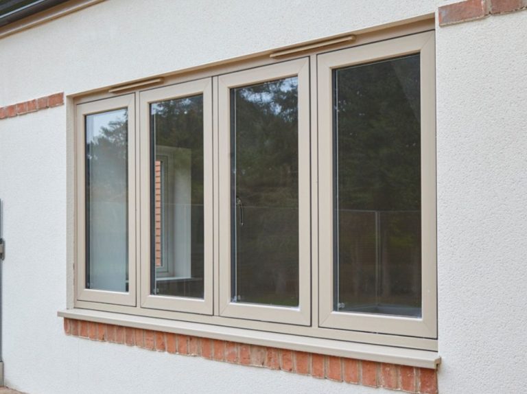 exterior view of flush sash windows