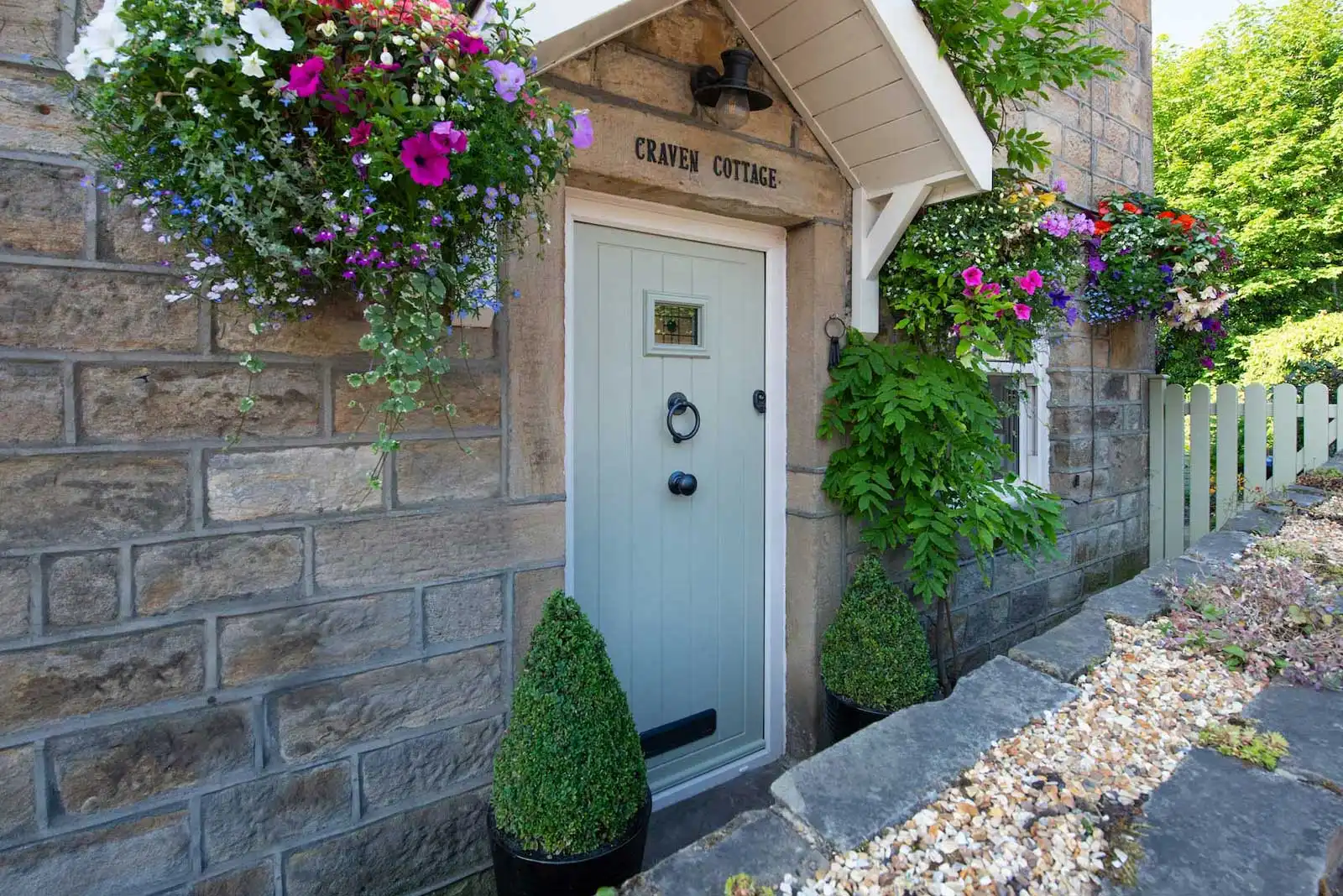 Composite door fitted to traditional cottage